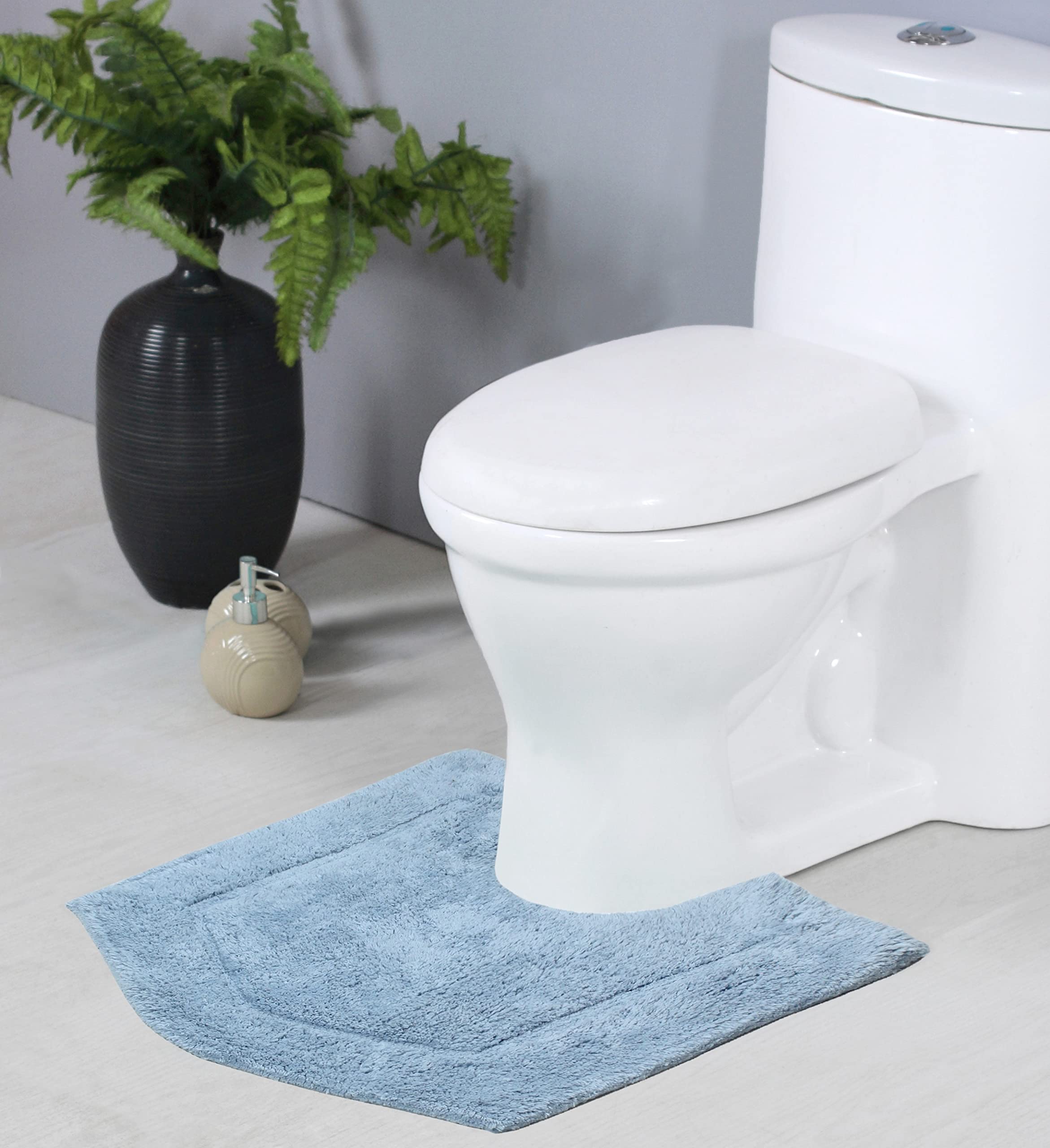 Home Weavers Waterford Collection 100% Cotton Tufted Bath Rug, Extra Soft and Absorbent Bath Rugs, Non-Slip Plush Bath Carpet, M