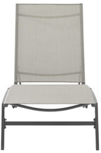 Crosley Furniture Weaver Reclining Mesh Outdoor Chaise Lounge Chair with Wheels for Patio, Deck, Poolside, Matte Black/Light Gray