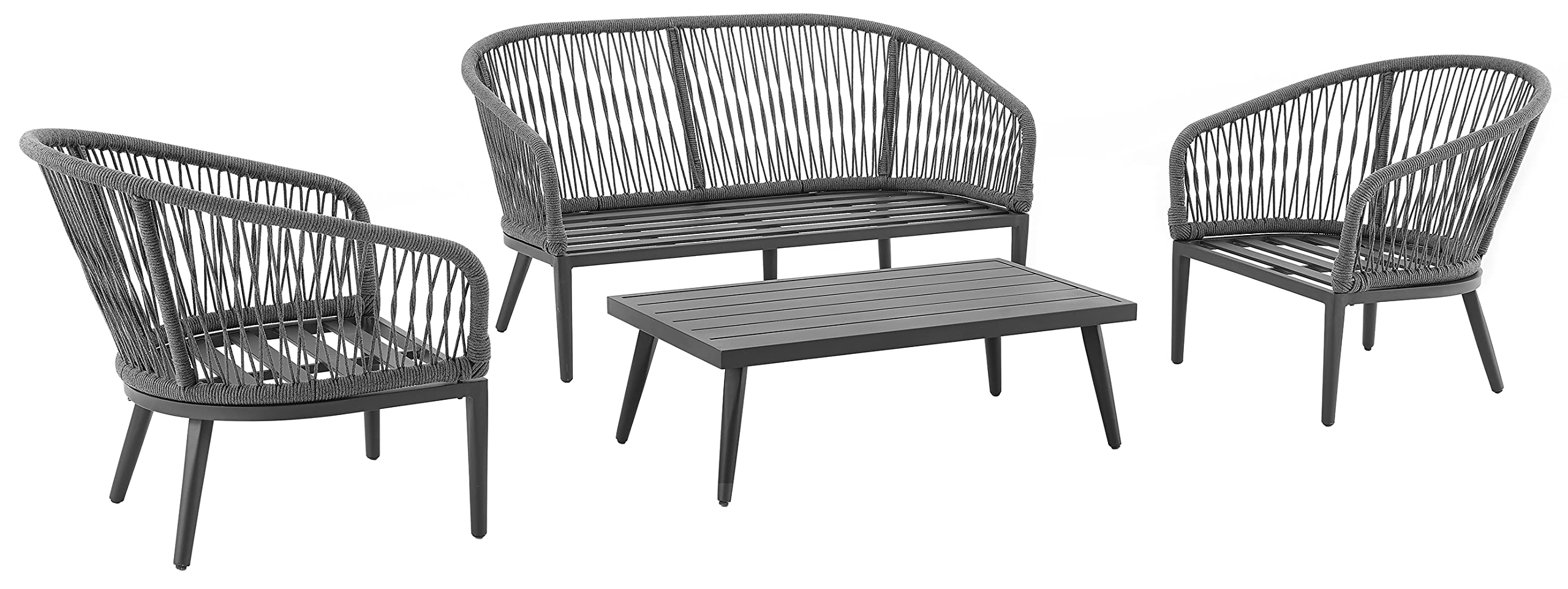 Crosley Furniture Otto 4-Piece Outdoor Loveseat Patio Furniture Set