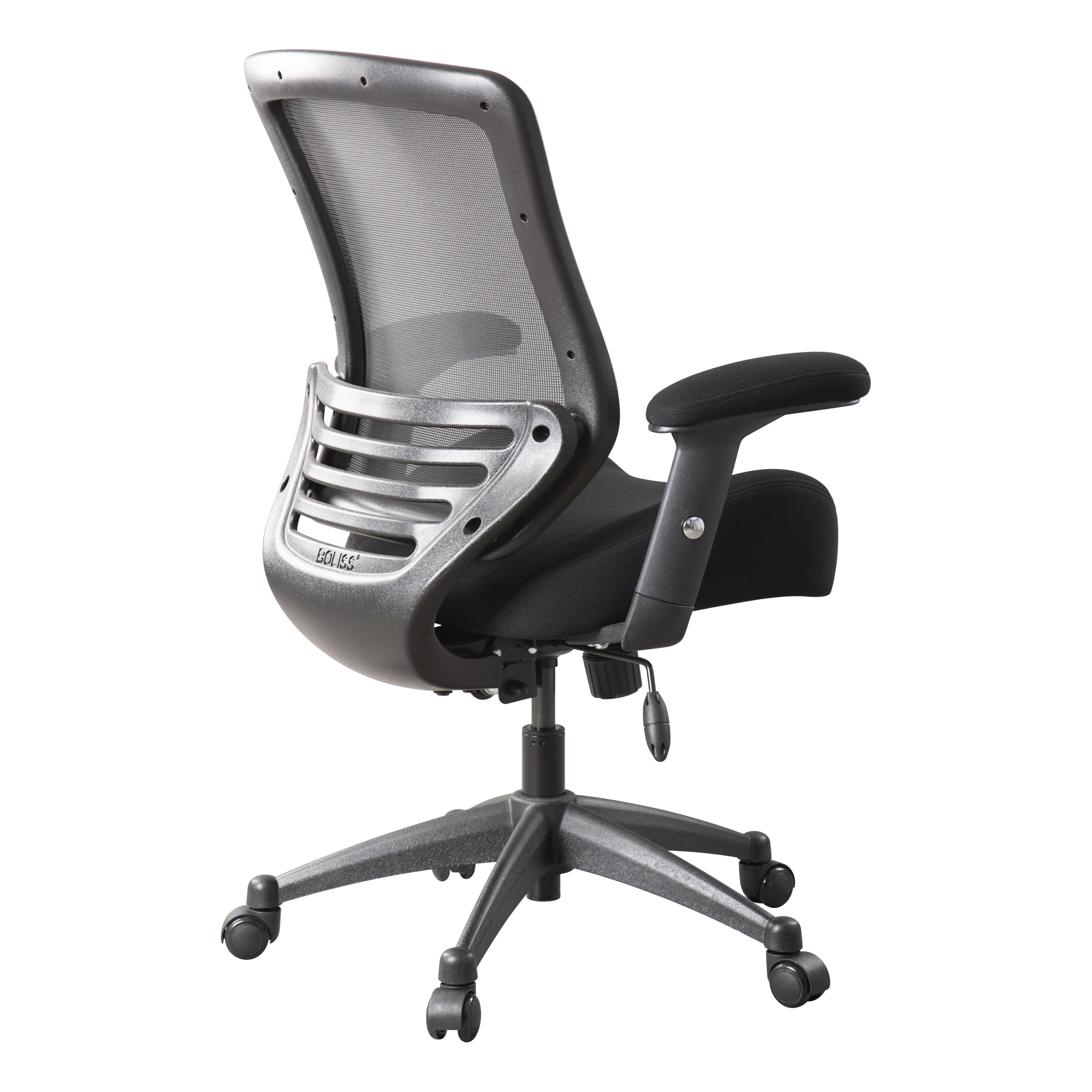 Boliss 400Lbs Mesh Ergonomic Super Soft Wide Cushion Office Computer Desk Chair Adjustable Arms(Black)