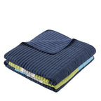 Comfort Spaces Cs14-0861 2 Piece Quilt Coverlet Bedspread All Season Lightweight Hypoallergenic Pipeline Colorblock Kids Bedding