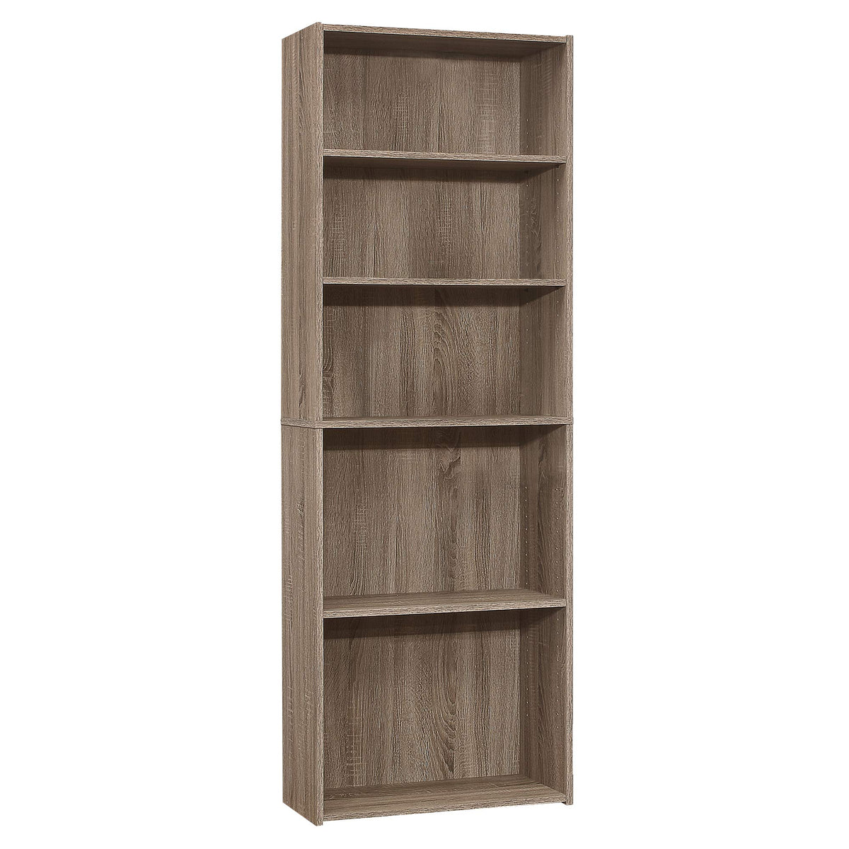 Monarch Specialties BOOKCASE-72 H/DARK TAUPE WITH 5 SHELVES Bookcase, Brown