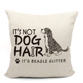 Mancheng-Zi Beagle Pillow Covers 18X18,Beagle Gifts,Beagle Decor,Beagle Gifts For Women,Beagle Glitter Pillow Cover Linen Cushio