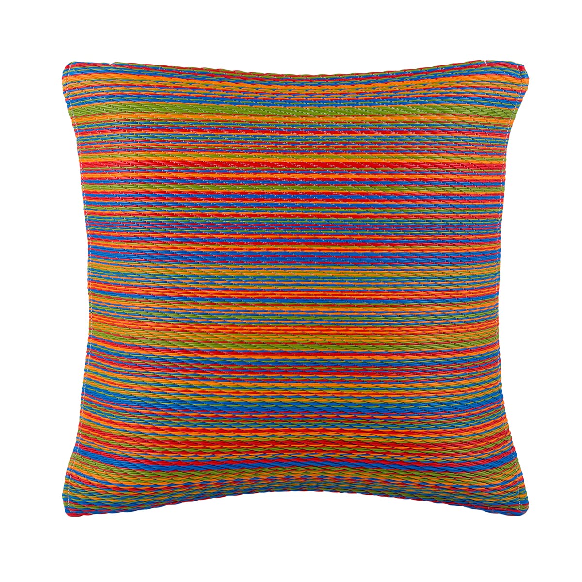 Fab Habitat Outdoor Premium Recycled Plastic Pillow - Waterproof, Fade Resistant - Striped - Patio, Porch, Deck, Balcony - Cancu
