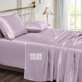 Vonty Satin Sheets Extra Deep Pocket Full Sheet Sets - Cooling & Silky Satin Full Size Sheets With 18-24 Inch Deep Pocket, Luxur