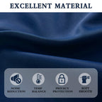 Donren 108 Inch Length Navy Blue Curtain Panels/Drapes For Living Room Solid Energy Efficient Room Darkening Bedroom Curtains Thermal Insulated W 60 X L108 Inch