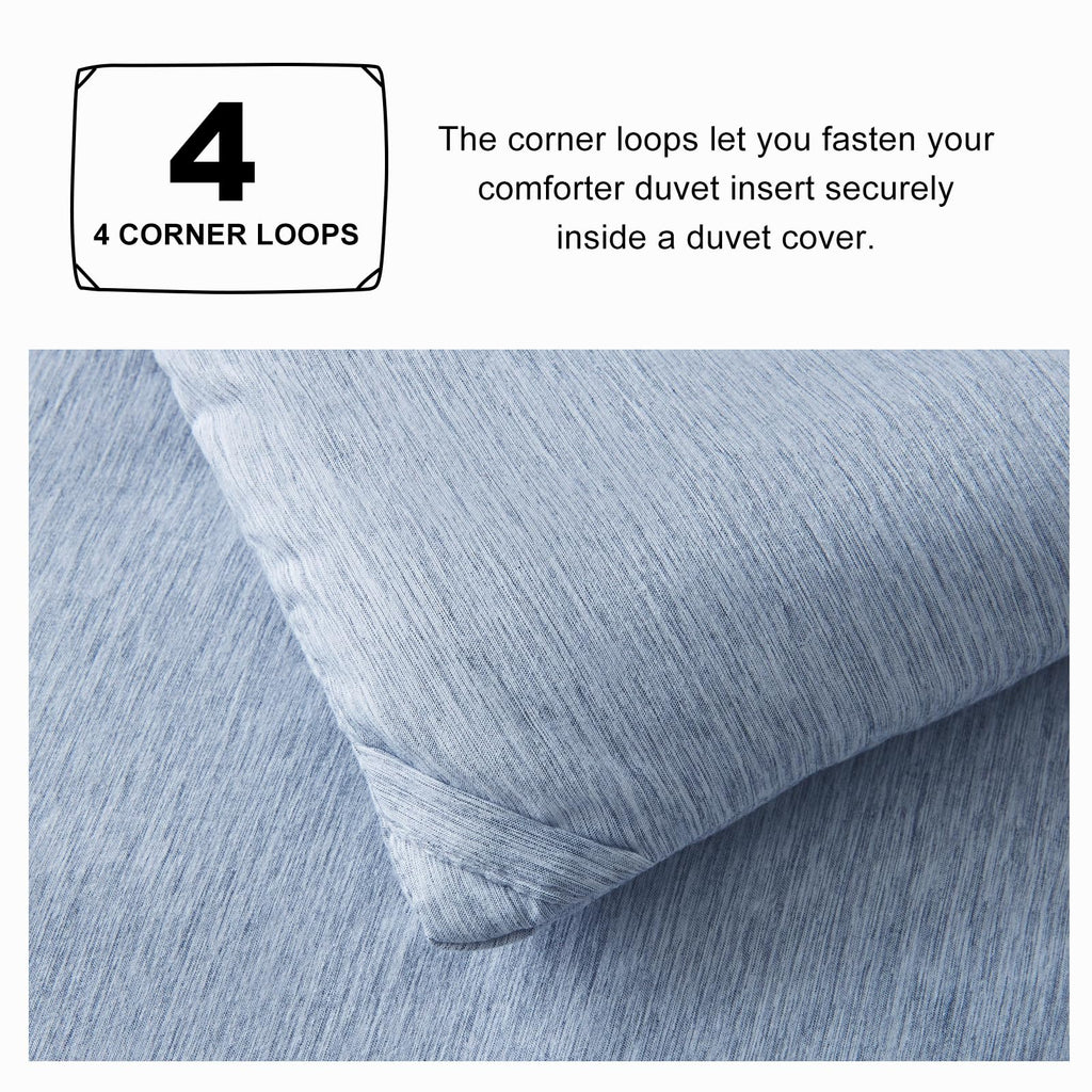 Cozylux Full Size Comforter Set - 3 Pieces Blue Soft Luxury Cationic Dyeing Bedding Comforter For All Season, Breathable Lightweight Fluffy Bed Set With 1 Comforter And 2 Pillow Shams