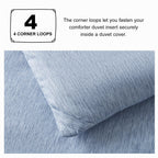 Cozylux Full Size Comforter Set - 3 Pieces Blue Soft Luxury Cationic Dyeing Bedding Comforter For All Season, Breathable Lightweight Fluffy Bed Set With 1 Comforter And 2 Pillow Shams