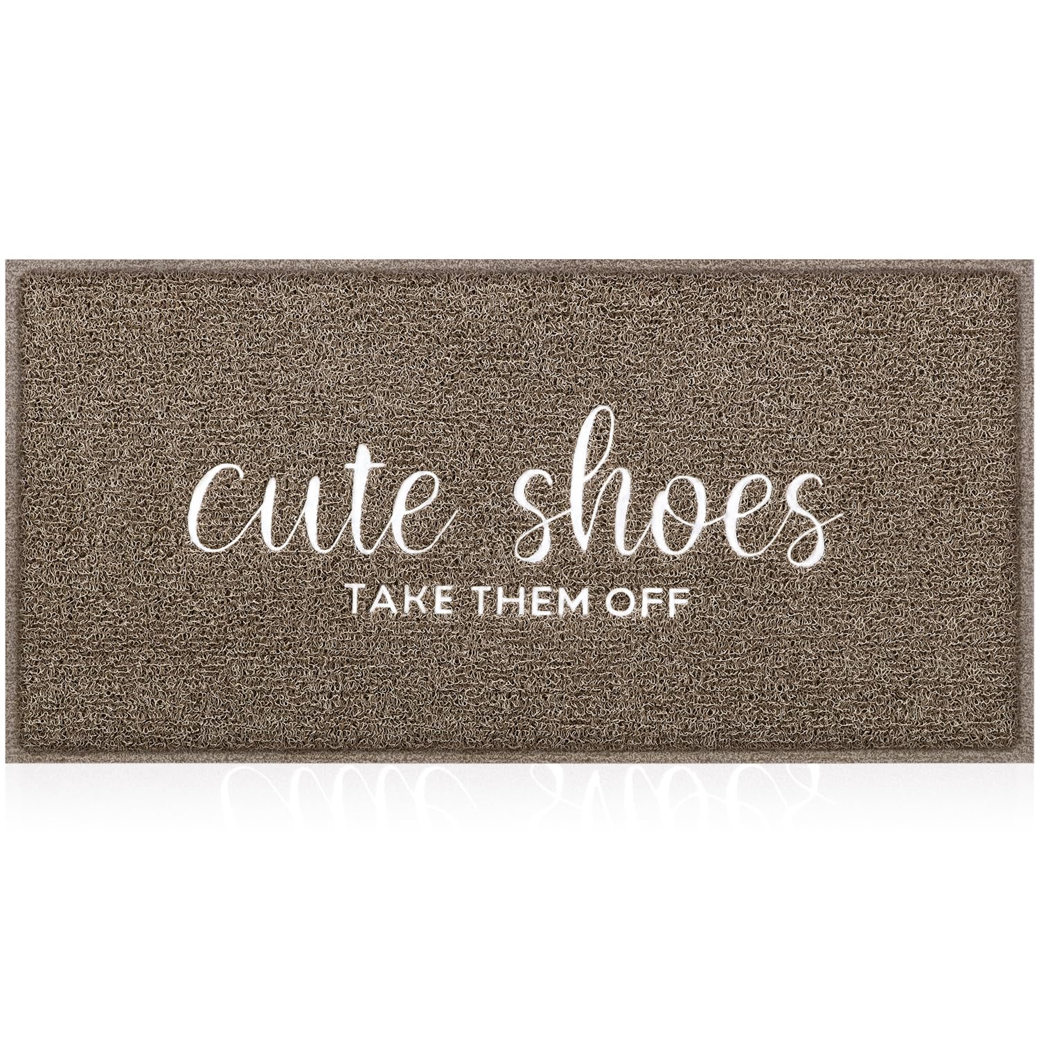 Aoaopq Cute Shoes Take Them Off Door Mat Welcome Outdoor Indoor Heavy Duty Non Slip Doormat For Front Door Entance Outside Door