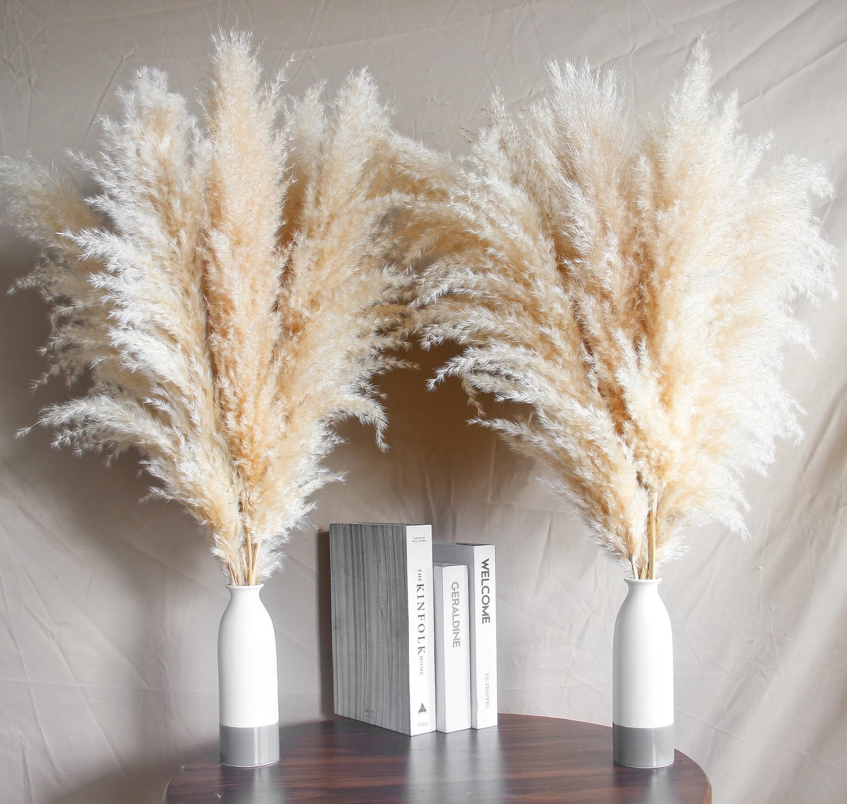 14 Stems 30' Inch Dried Pampas Grass Decor Tall, Large Pompas Grass, Boho Neutral Home Decor Bouquet, Fluffy Pampass Grass For