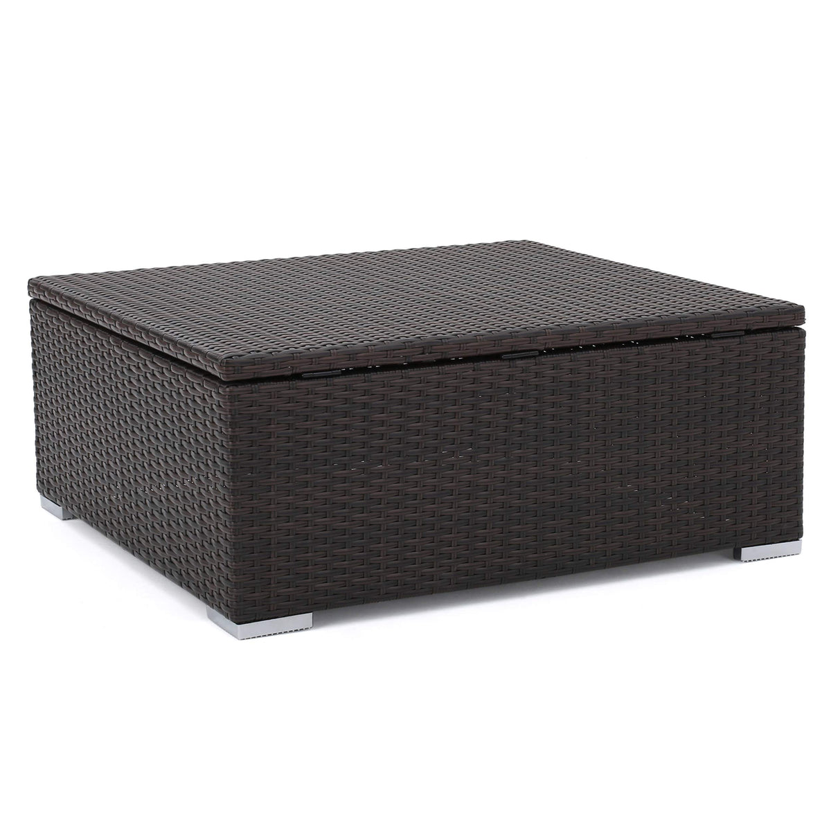 Christopher Knight Home Santa Rosa Outdoor Wicker Coffee Table With Storage, Multibrown
