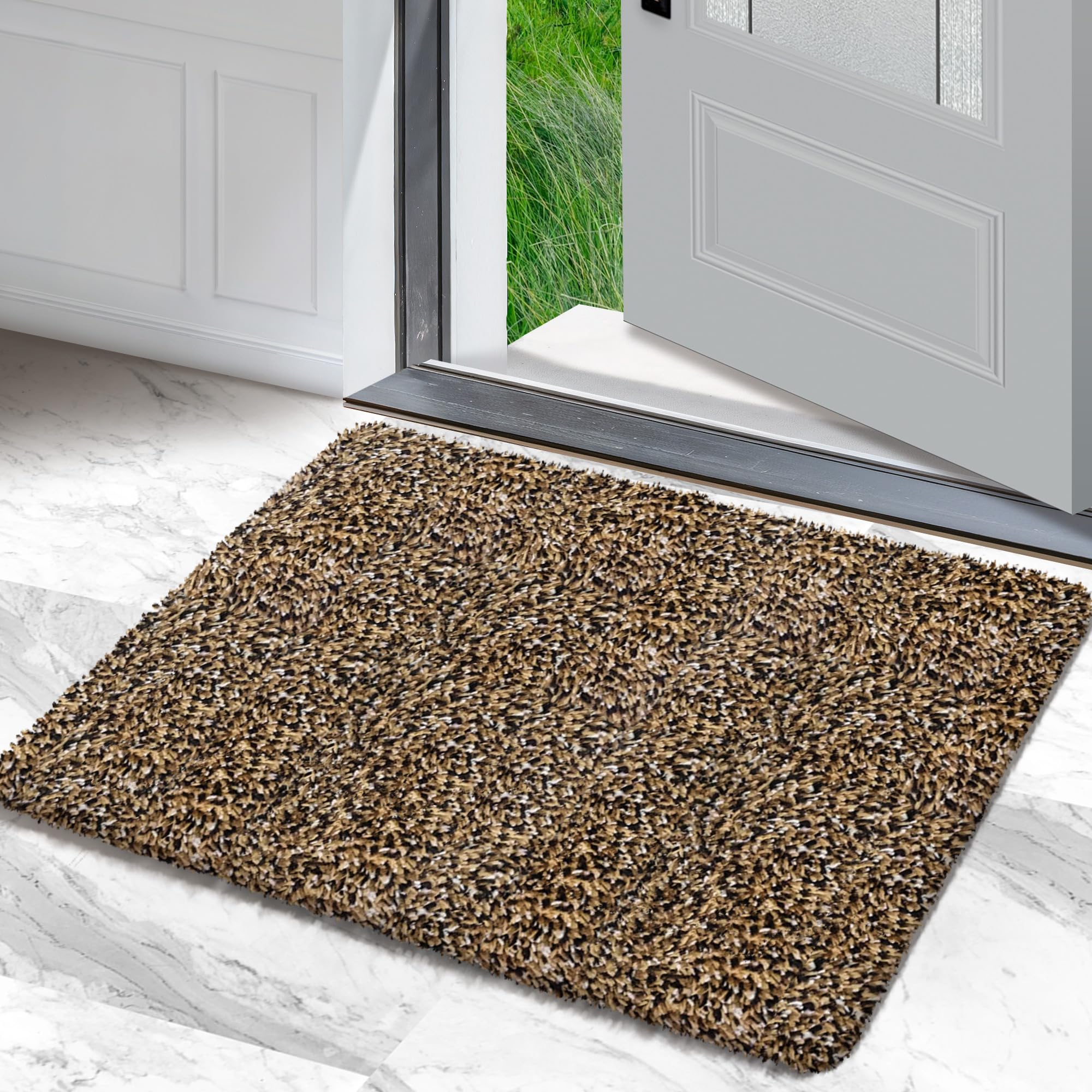 Rugmast Premium Microfiber Indoor Door Mat - 20   X30    Washable, Non-Slip Waterproof Backing, Super Absorbent, Multiple Sizes