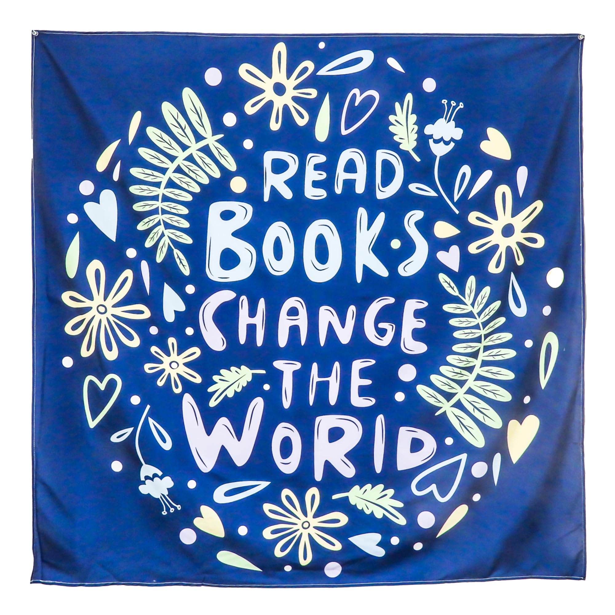 Birdy Boutique Learning Tapestry - Read Books Change the World - Lightweight & Easy to Hang - Wall Hanging Canvas for Bedroom, L