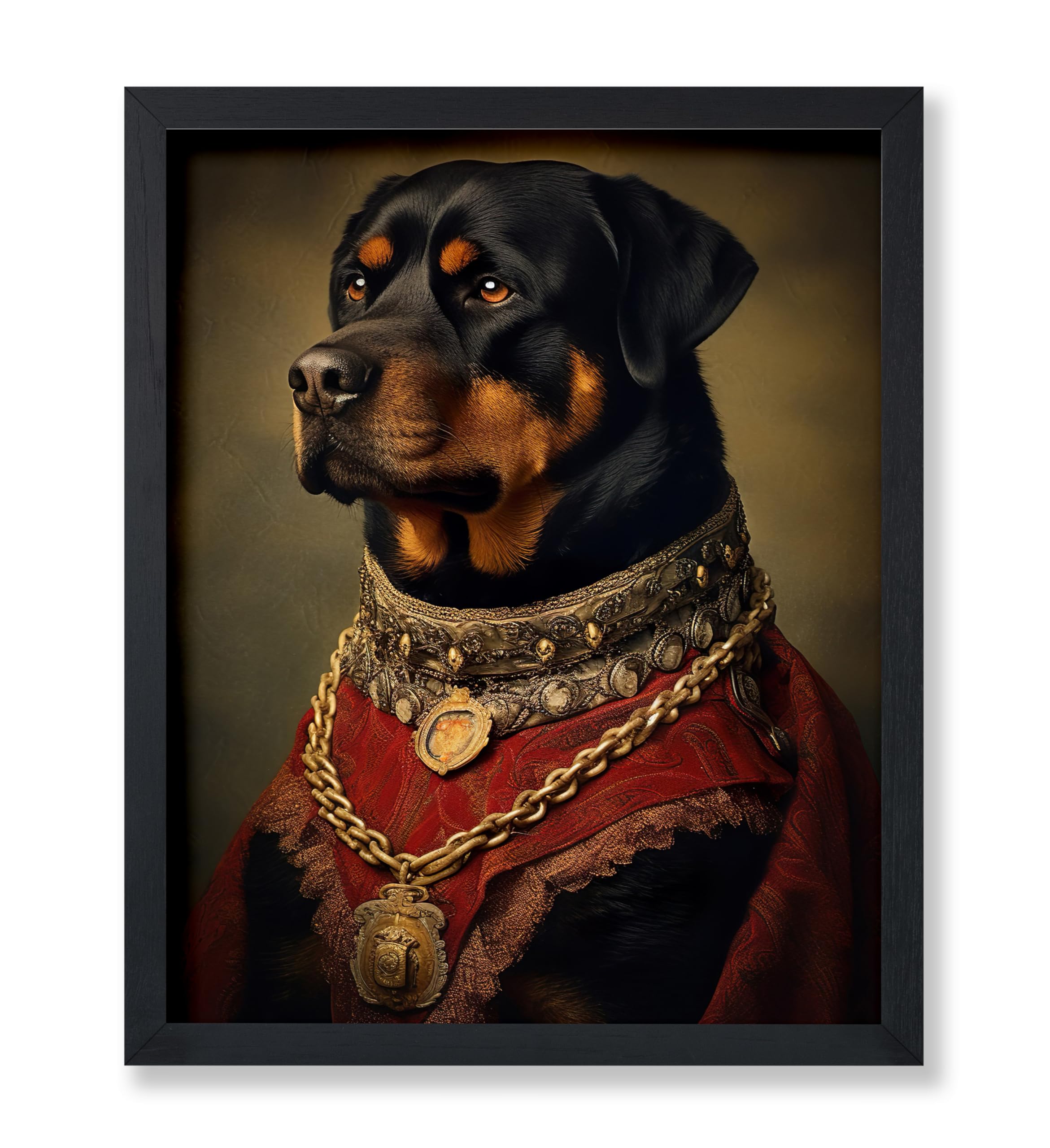Poster Master Aristocratic Rottweiler Poster - Dog Print - Renaissance Art - Dog Breed Art - Gift for Him, Her & Animal Lover - 