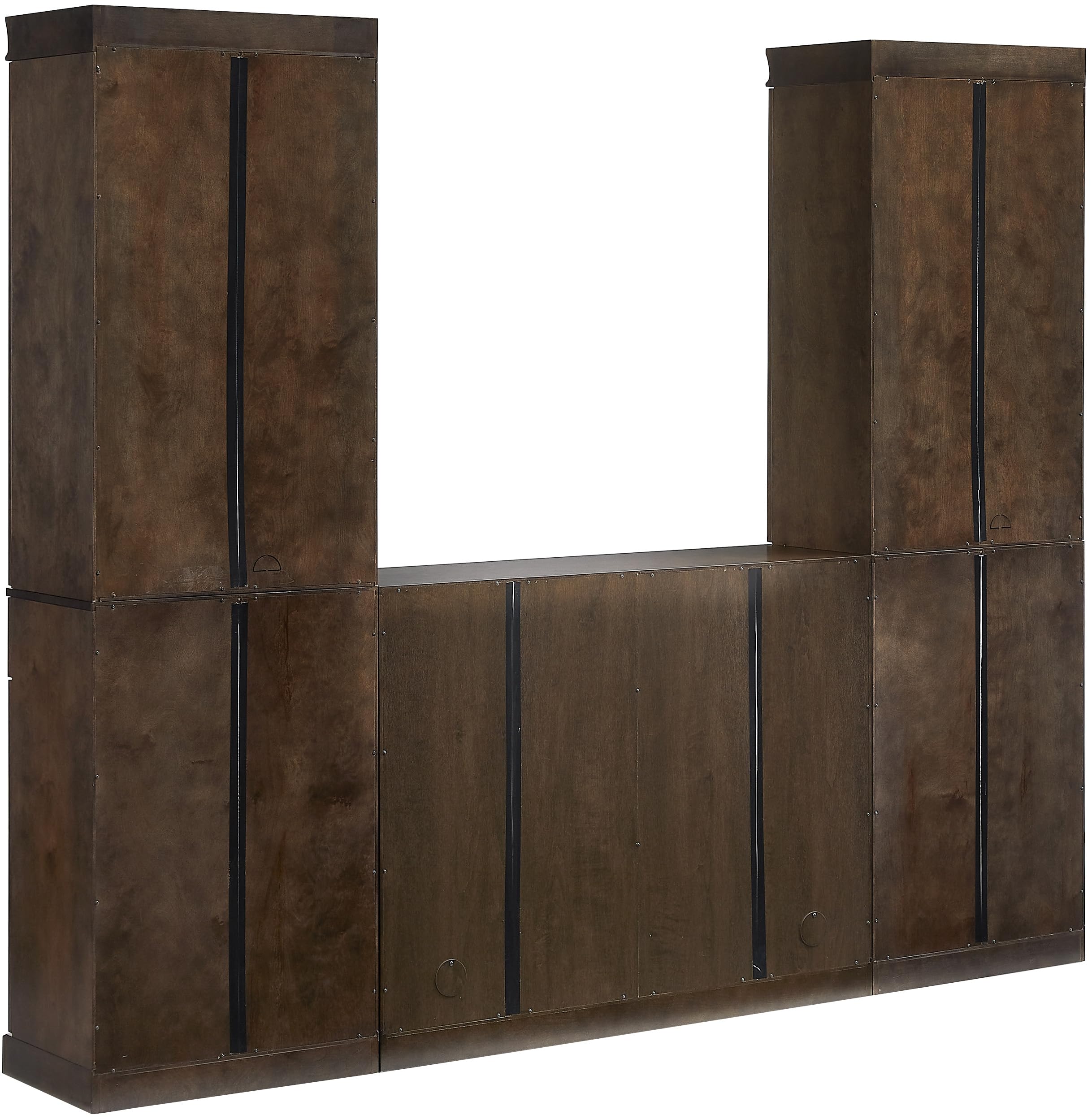 Crosley Furniture Stanton 3-Piece Traditional Sideboard Buffet Cabinet and Kitchen Storage Pantry Set, Coffee