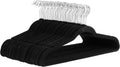 Amazon Basics Slim Velvet, Non-Slip Suit Clothes Hangers, Pack of 30, Black/Silver