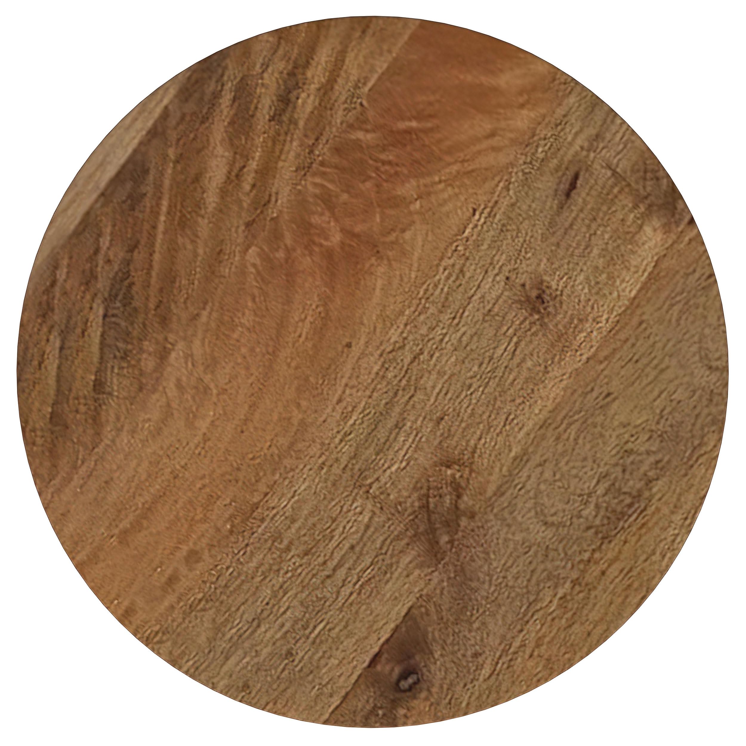 Coaster Home Furnishings Aureo Round Solid Wood Accent Side Table Wild Honey