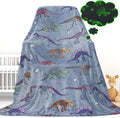 Glow In The Dark Blanket Dinosaur Blanket For Boys Girls Kids Cute Dino Throw Blankets For Couch, Kids Fleece Blankets, Soft War