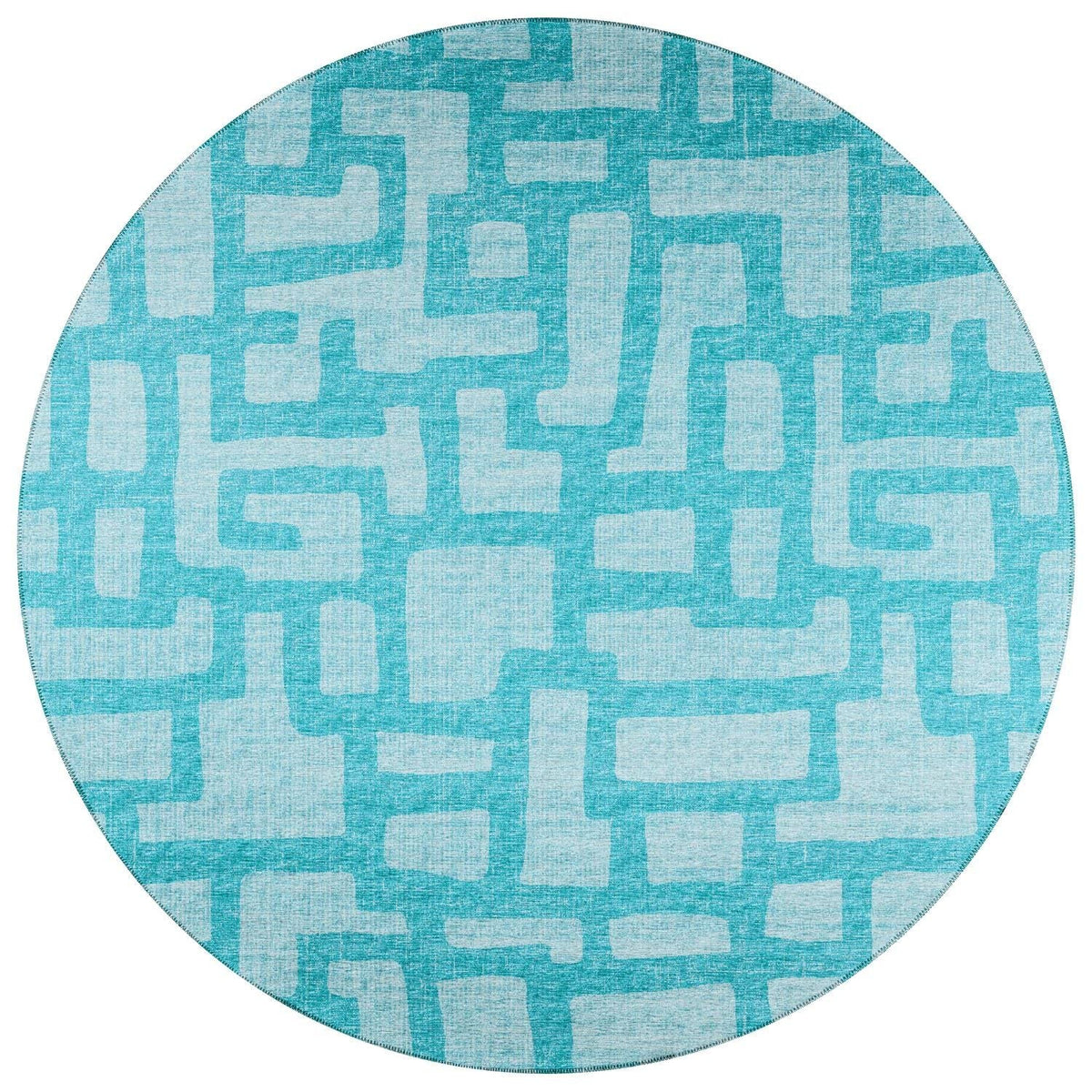 Sedona Sn4 Blue Contemporary Rug Round 8' X 8'