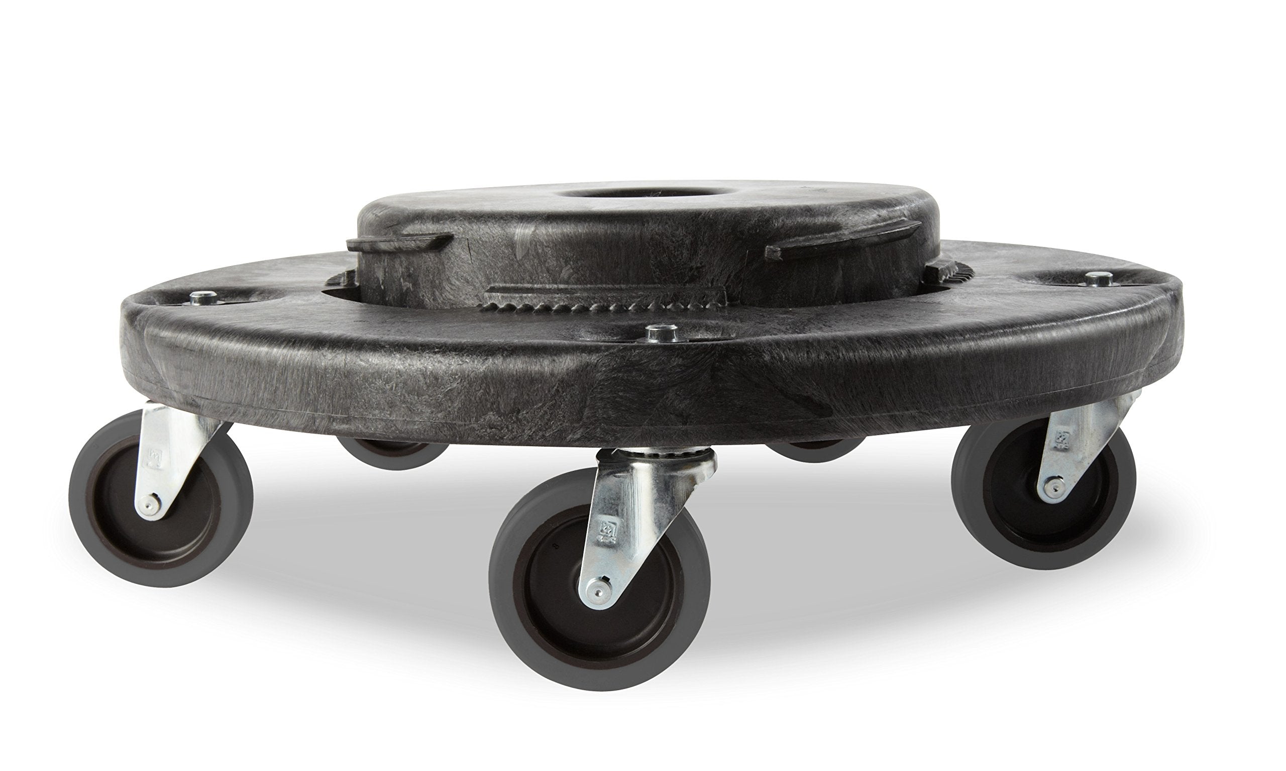 Rubbermaid Commercial Products Quiet Brute Trash Can Dolly with Wheels, Black, Transports 20, 32, 44 and 55G Brute Containers