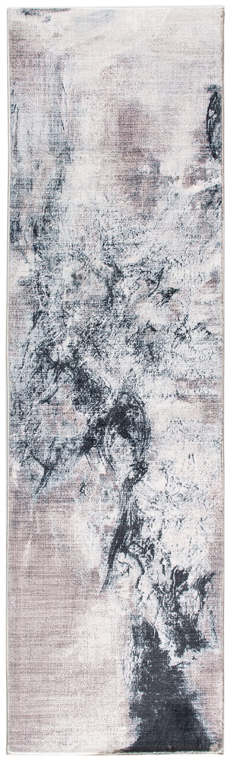 HomeRoots Polyester 8’ x 10’ Sand Abstract Splash Modern Area Rug