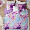 Intelligent Design Duvet Cover King Bedding Sets for Girls & Boys Watercolor Tie Dye King Duvet Cover Set Kids, Microfiber King 