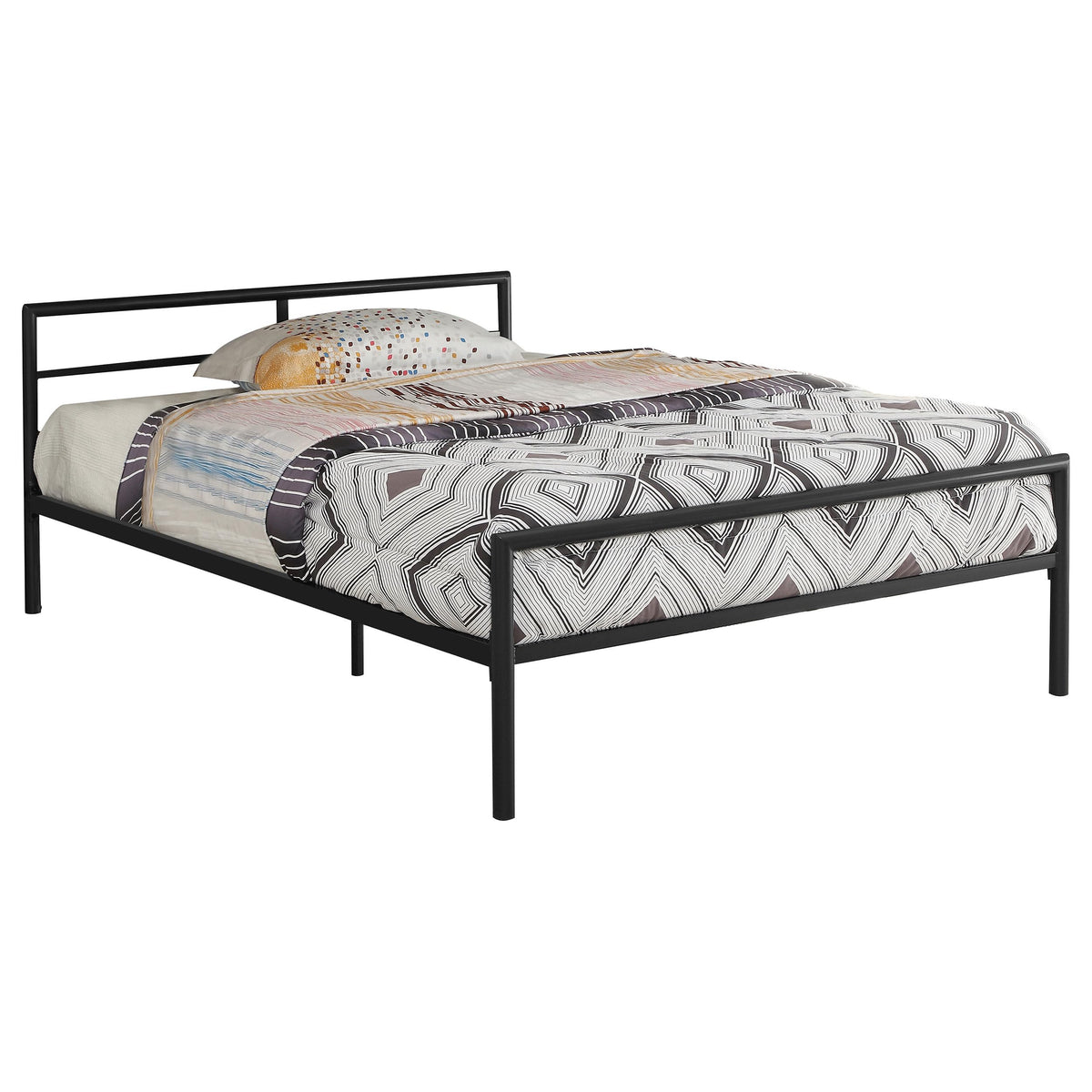 Coaster Home Furnishings Fisher Contemporary Metal Twin Over Full Size Loft Bed Set Frame with Ladder and Guardrails Fully Slatted Mattress Ready Foundation Gunmetal 460229-S2F