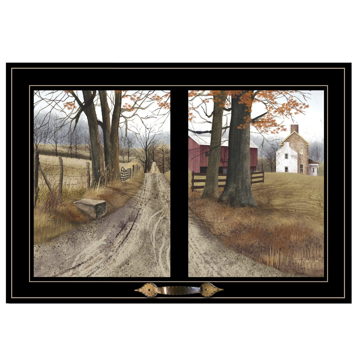 The Road Home 7 Black Framed Print Wall Art