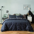 Yuheguoji Blue Celestial Duvet Cover King 100% Cotton Cute Constellation Duvet Cover 3 Pcs Set 1 White Stars Galaxy Duvet Cover