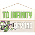 Disney Pixar Toy Story Buzz Lightyear Hanging Wood Wall Decor - To Infinity and Beyond Buzz Lightyear Sign