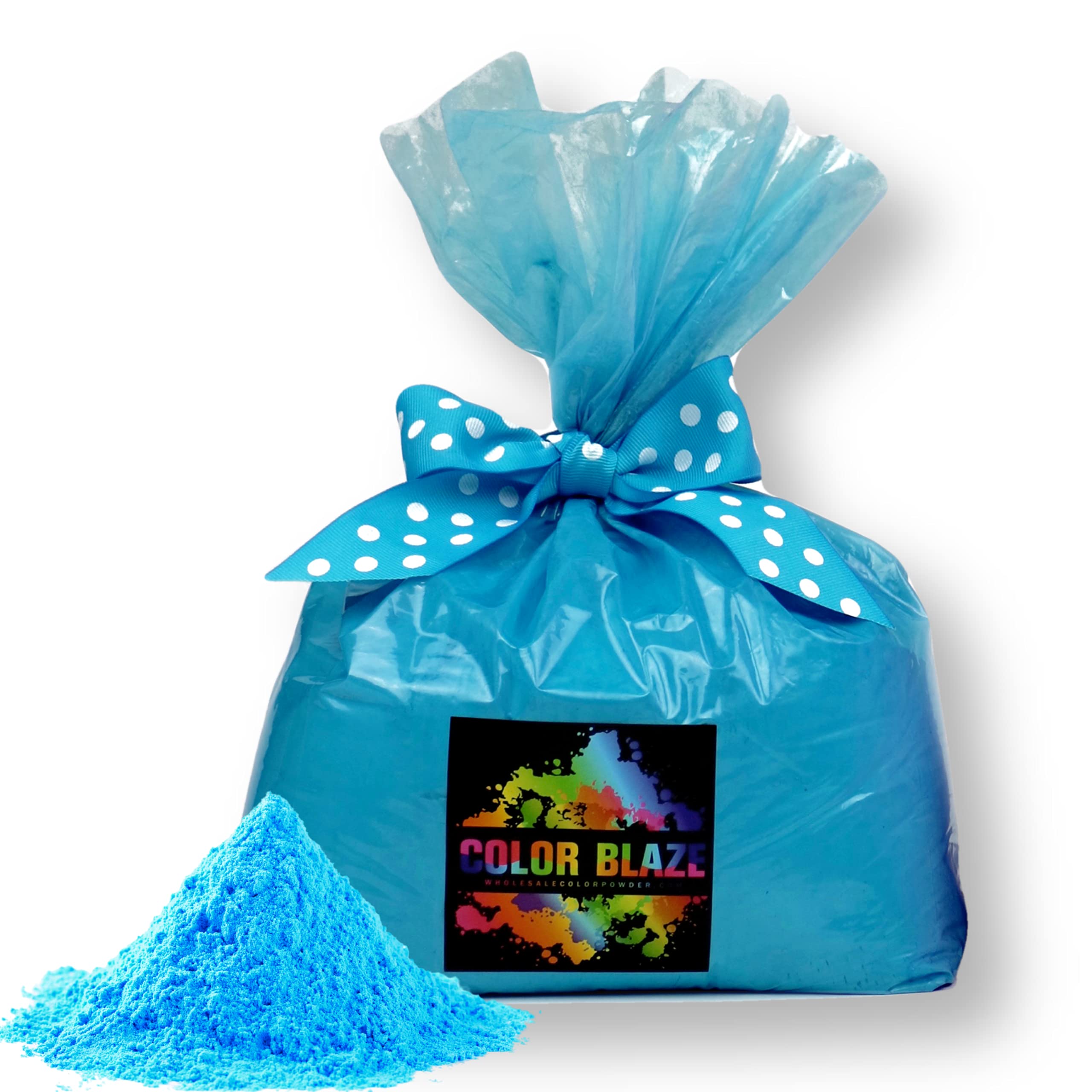 Color Blaze Holi Colored Powder - 5 lbs of Blue Powdered Color - for Fun Runs, Color Toss, Rangoli, Powder War, Backyard Party &