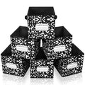 Acellegic 6 Pcs 11 Inch Book Bins Fabric Storage with Handles Organizer