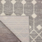 Nourison Grafix Moroccan Grey 2'3' X 7'6' Area Rug, Easy Cleaning, Non Shedding, Bed Room, Living Room, Dining Room, Kitchen (