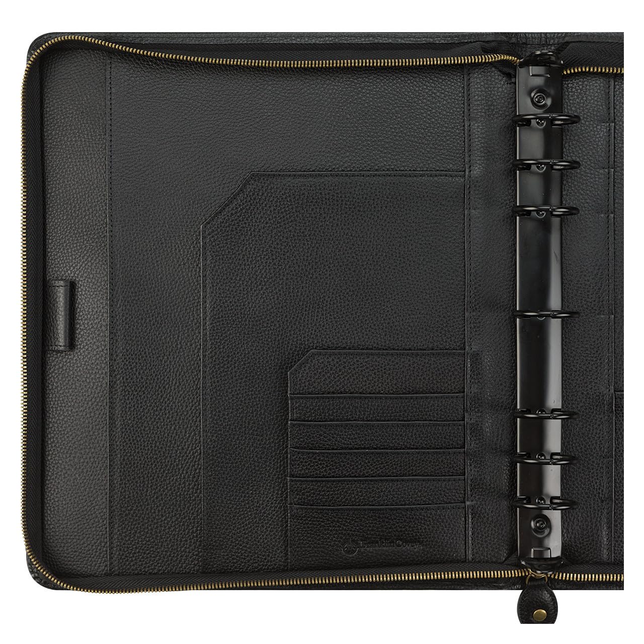 Franklincovey - Tyler Binder - Leather Zipper Binder (Monarch, Black)