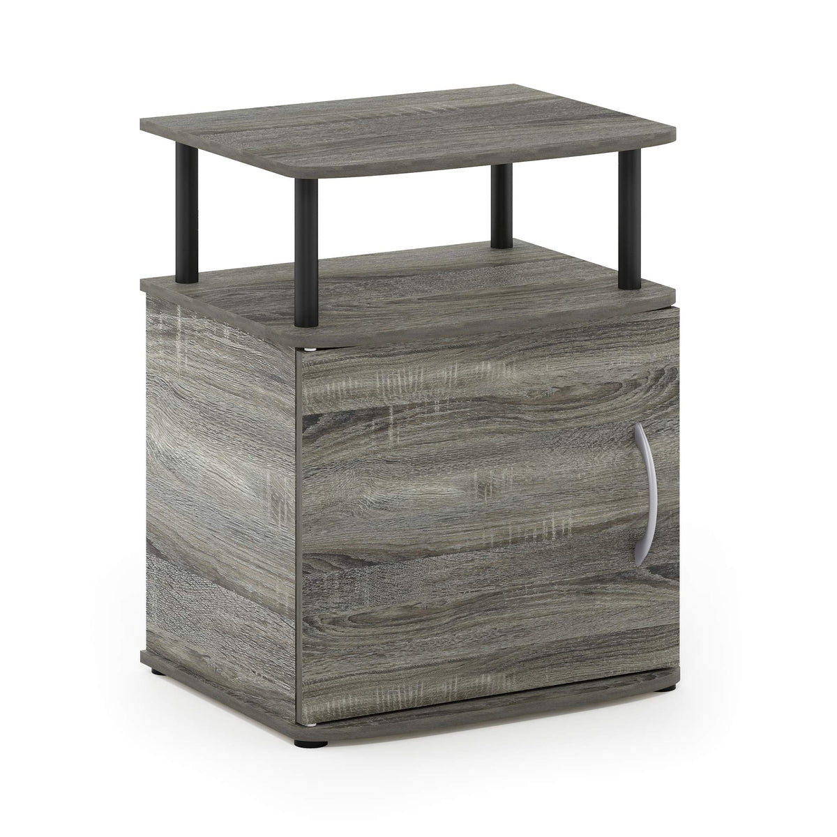 Furinno Jaya Utility Design End Table, French Oak Grey