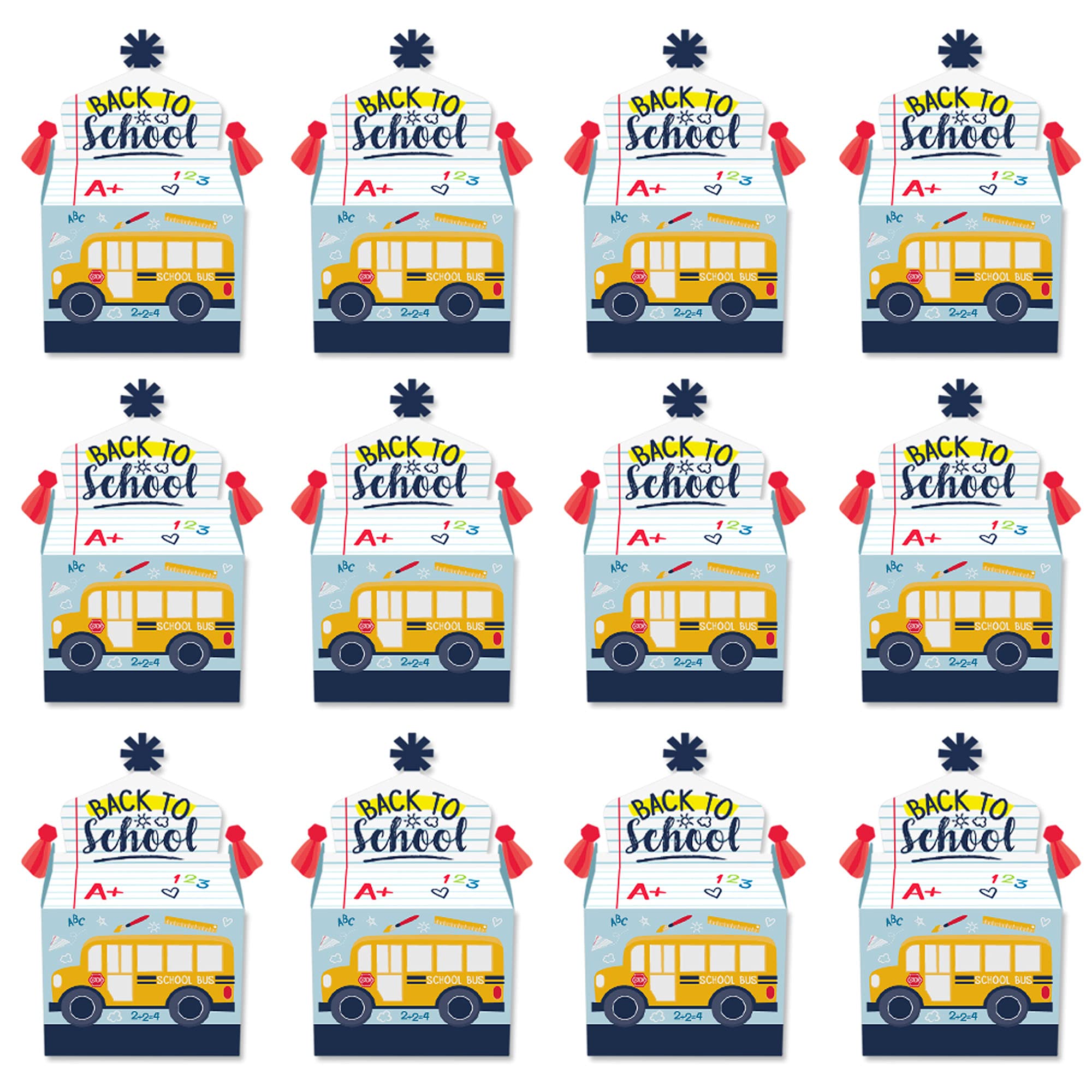 Big Dot Of Happiness Back To School - Treat Box Party Favors - First Day Of School Classroom Decorations Goodie Gable Boxes - Se