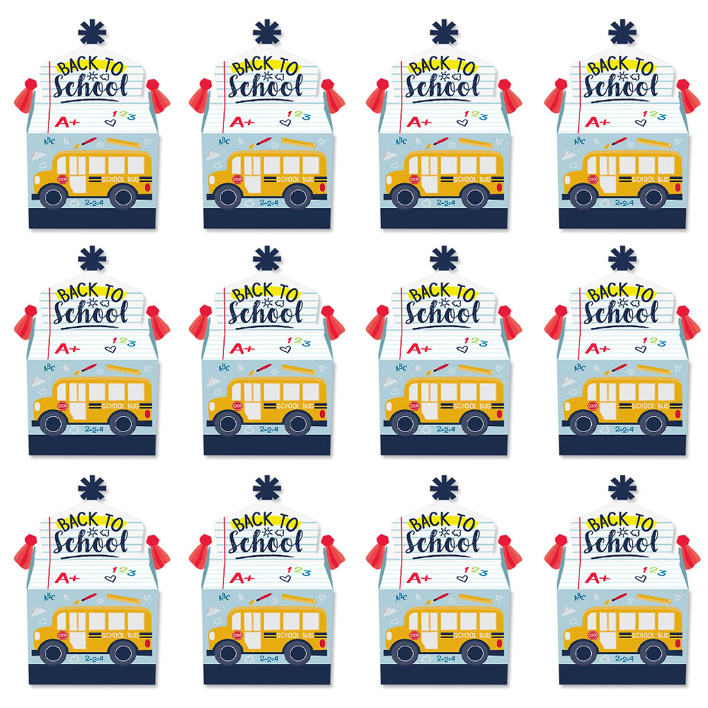 Big Dot Of Happiness Back To School - Treat Box Party Favors - First Day Of School Classroom Decorations Goodie Gable Boxes - Se