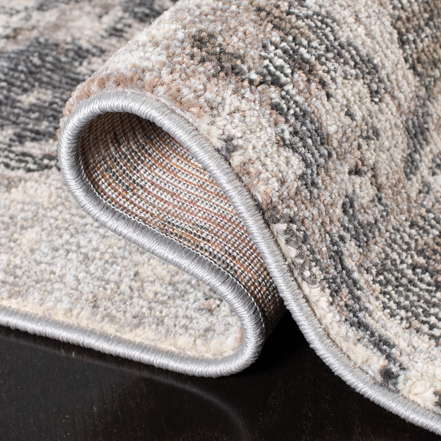 Safavieh Madison Collection Area Rug - 8' X 10', Grey & Beige, Boho Abstract Design, Non-Shedding & Easy Care, Ideal For High Tr