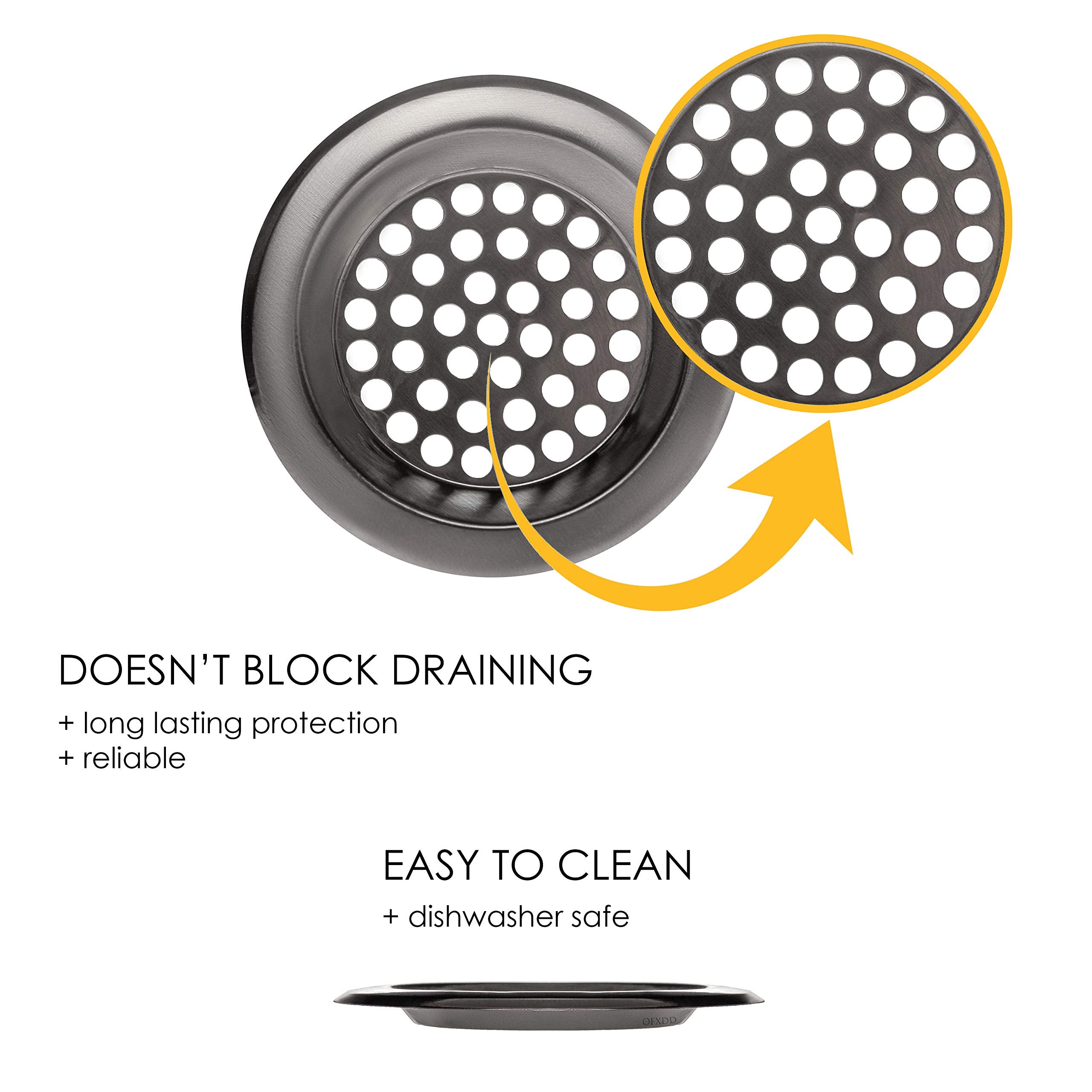 Ofxdd Stainless Hair Catcher, Drain Sink Strainer, Bathroom Drain Protector, Bathroom Drain Catcher 3', Drain Hole Cover