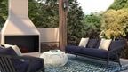 Mad Mats Geometric Outdoor Rug, Reversible Plastic Mat (6' X 9', Moroccan - Dark Periwinkle)