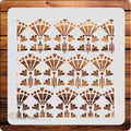Kachi Pencil Trible Art Pattern Craft Stencil for Art and Painting, Size 6 x 6 inch Reusable Stencil for Painting, Fabric, Glass