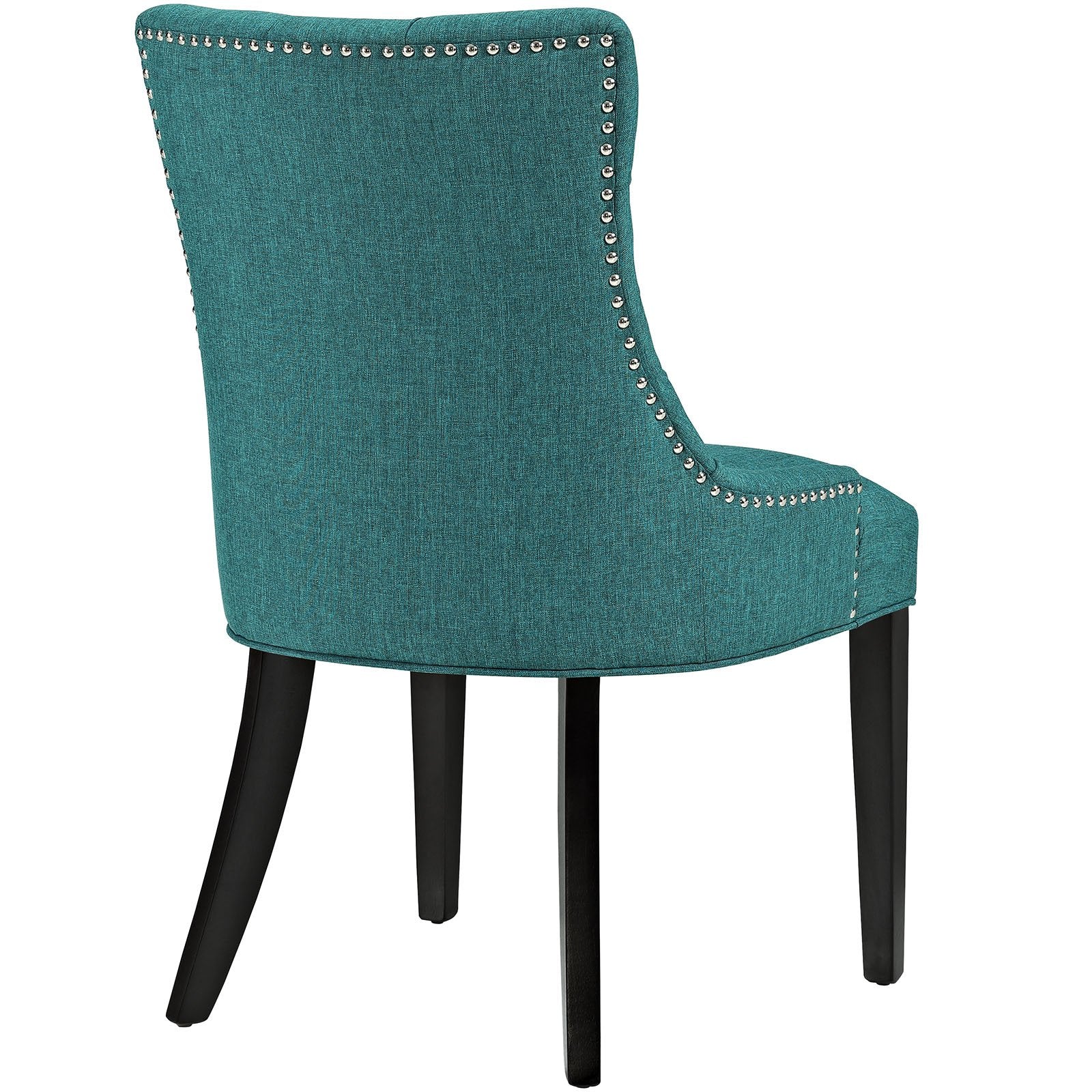 Modway Regent Modern Elegant Button-Tufted Upholstered Fabric with Nailhead Trim, Dining Side Chair, Teal