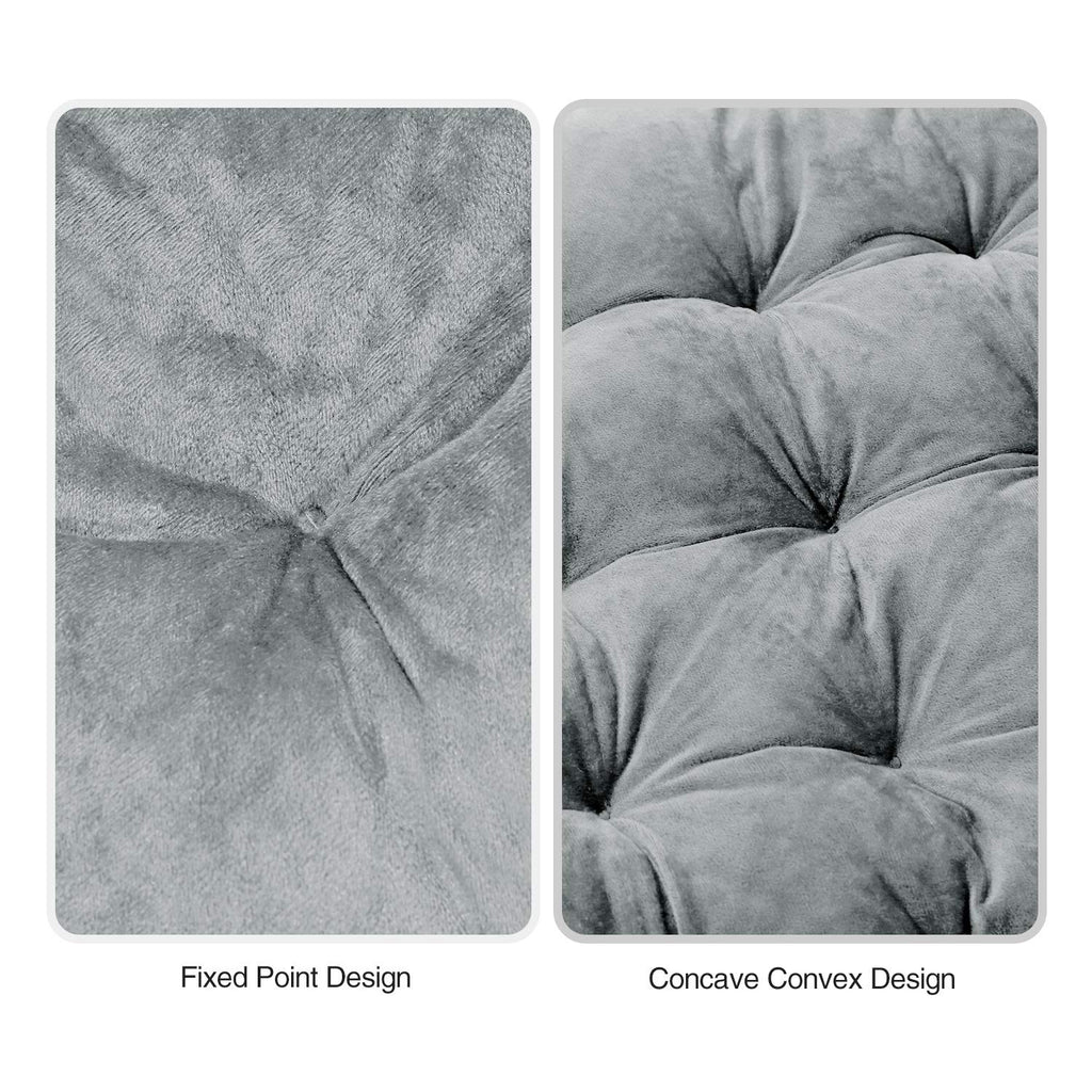 REDCAMP Chaise Lounge Chair Cushion, Grey Velvet, 65"x21", Comfortable Zero Gravity Pad for Indoor/Outdoor Use