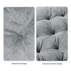 REDCAMP Chaise Lounge Chair Cushion, Grey Velvet, 65"x21", Comfortable Zero Gravity Pad for Indoor/Outdoor Use