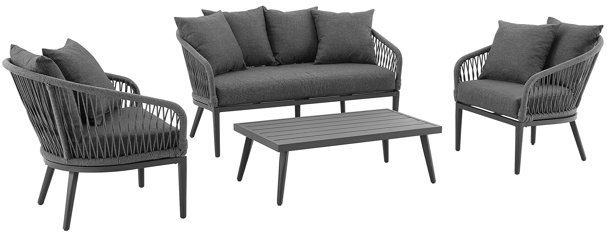 Crosley Furniture Otto 4-Piece Outdoor Loveseat Patio Furniture Set - Thumbnail 4
