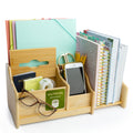 Decomil Bamboo Desk Organizer , Wood Desktop Shelf , Perfect Office Decor For Office Supplies Storage, Multifunction Desktop Org