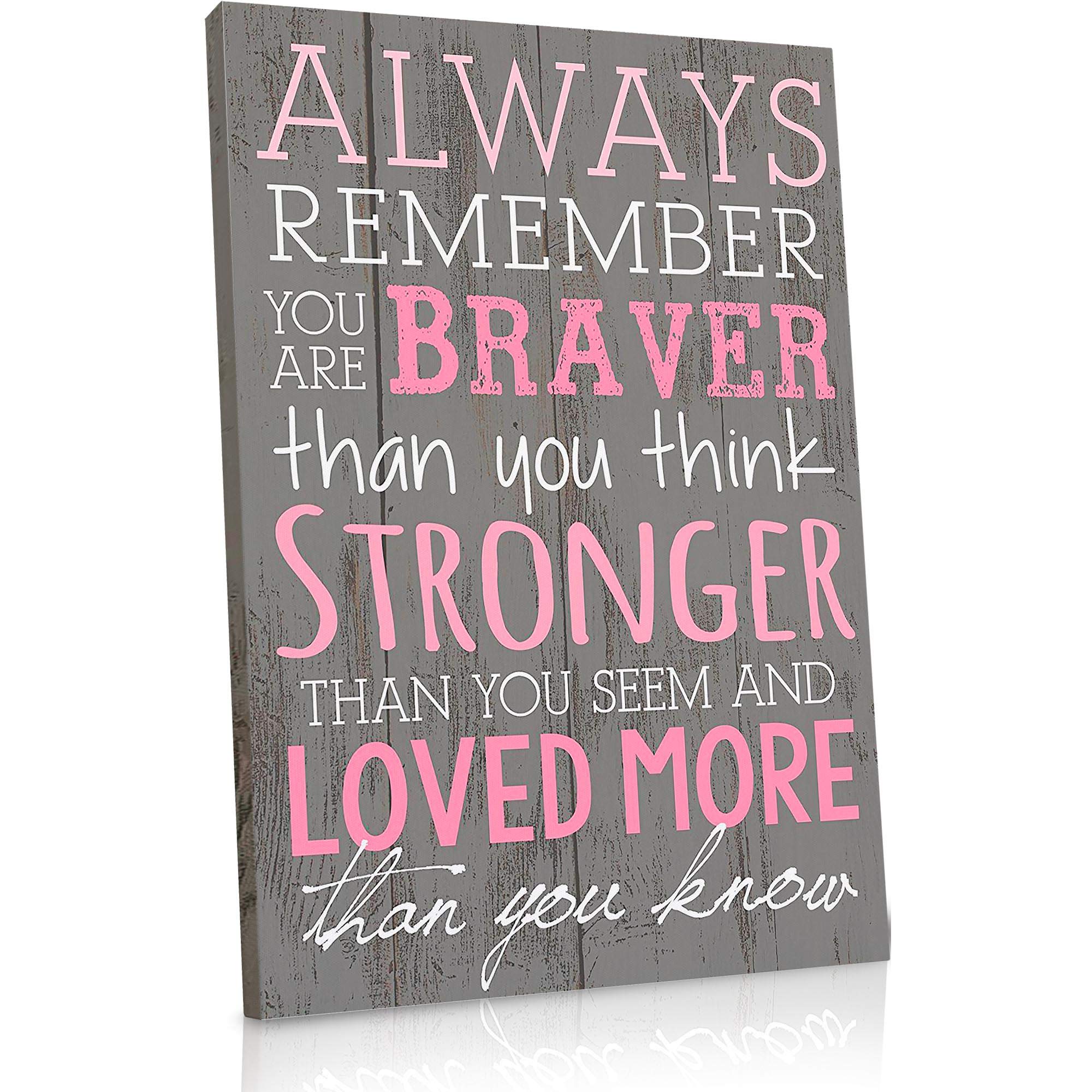 Panther Print, Canvas Wall Art, Inspirational and Motivational Picture Prints, You Are Braver Than You Think, Print for Special 