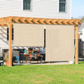 Coarbor Outdoor Roll Up Shades Blinds For Porch Pergola Deck Patio Shade Exterior Roller Shade Privacy Shade Screen Beige 7 'W X