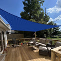 E&K Sunrise 2' X 17' Sun Shade Sail Rectangle Canopy Shade Cover Uv Block For Patio Backyard Garden Outdoor (Blue)