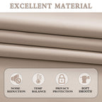 Donren 2 Panels 30 Inch Length Tier Curtains- Blackout Thermal Insulating Small Valance Curtains For Bathroom With Rod Pocket (Warm Taupe,52 Inches Wide By 30 Inches Long)